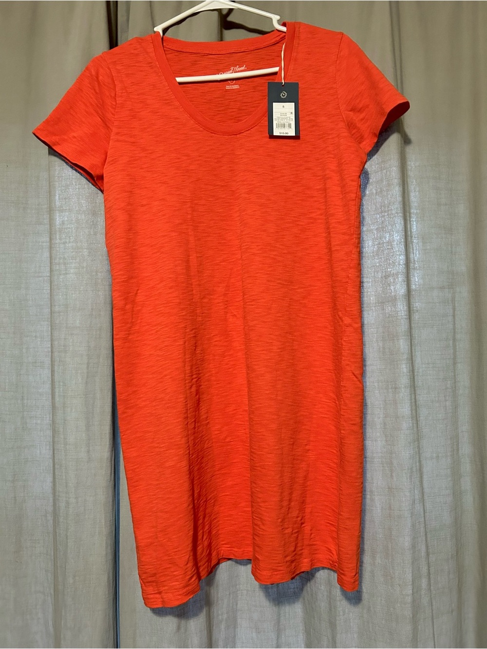 Universal Thread Coral Short Sleeve Scoop Neck Cotton Dress